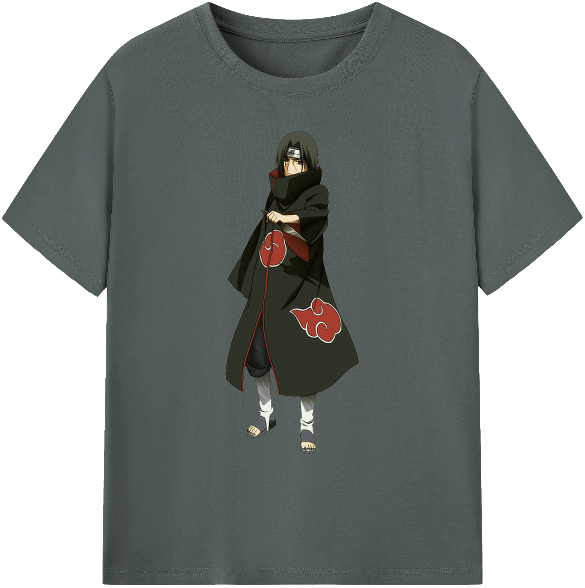 （画像用） NARUTO -ナルト- うちは イタチ Uchiha Itachi 綿100％ メンズ半袖Tシャツ｜肌触りやわらか＆通気性